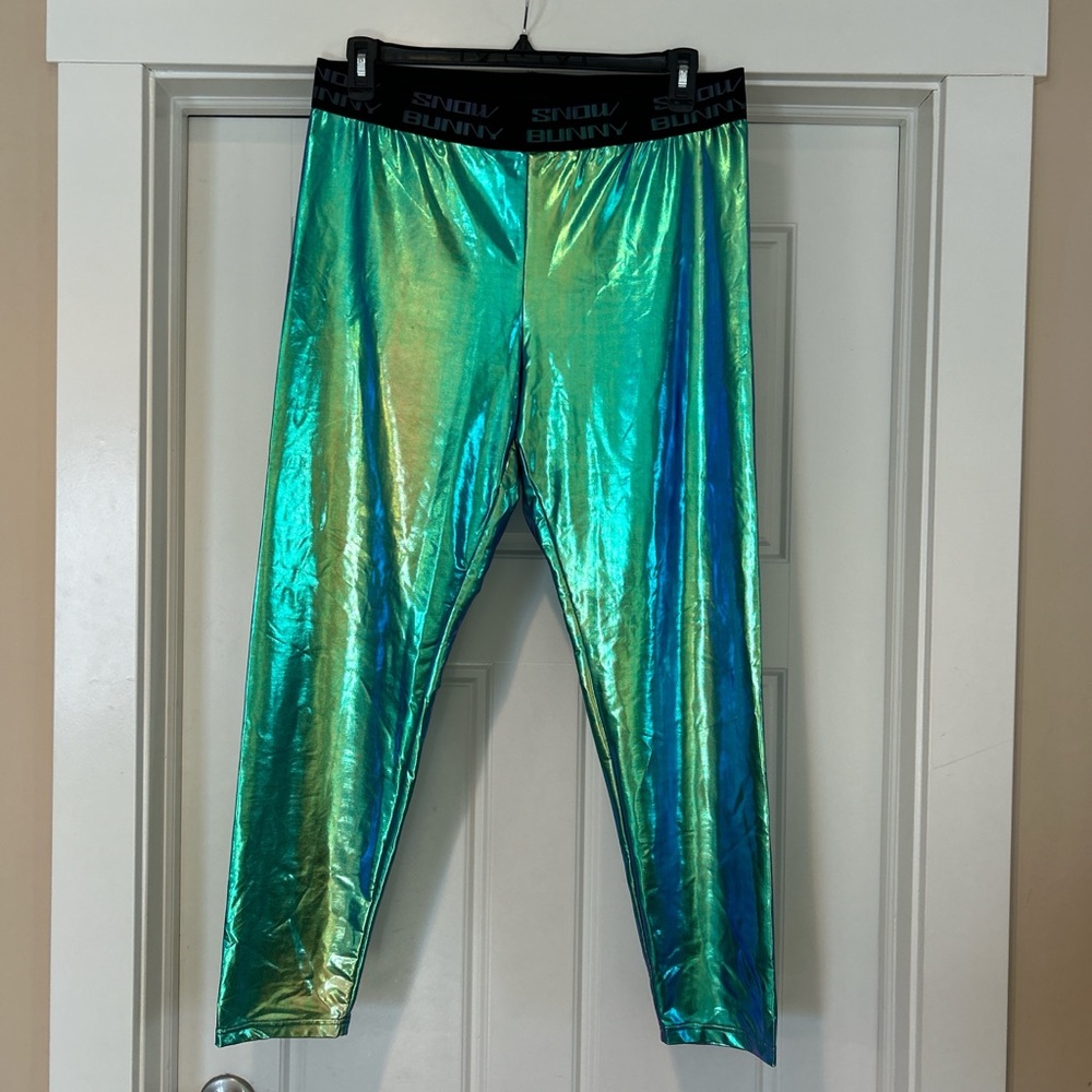 Club EXX Iridescent Green Leggings